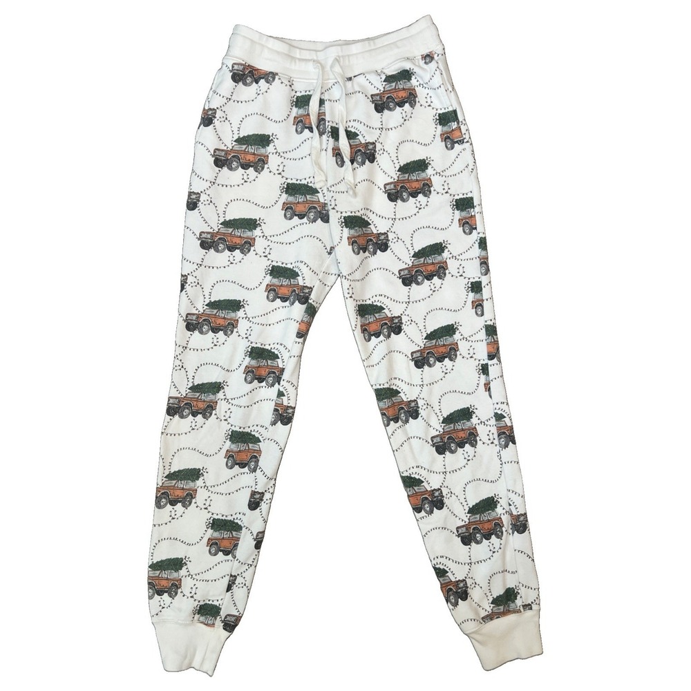 American Eagle XS Christmas Tree Car Jogger Sweatpants‎ Fleece Holiday Lounge